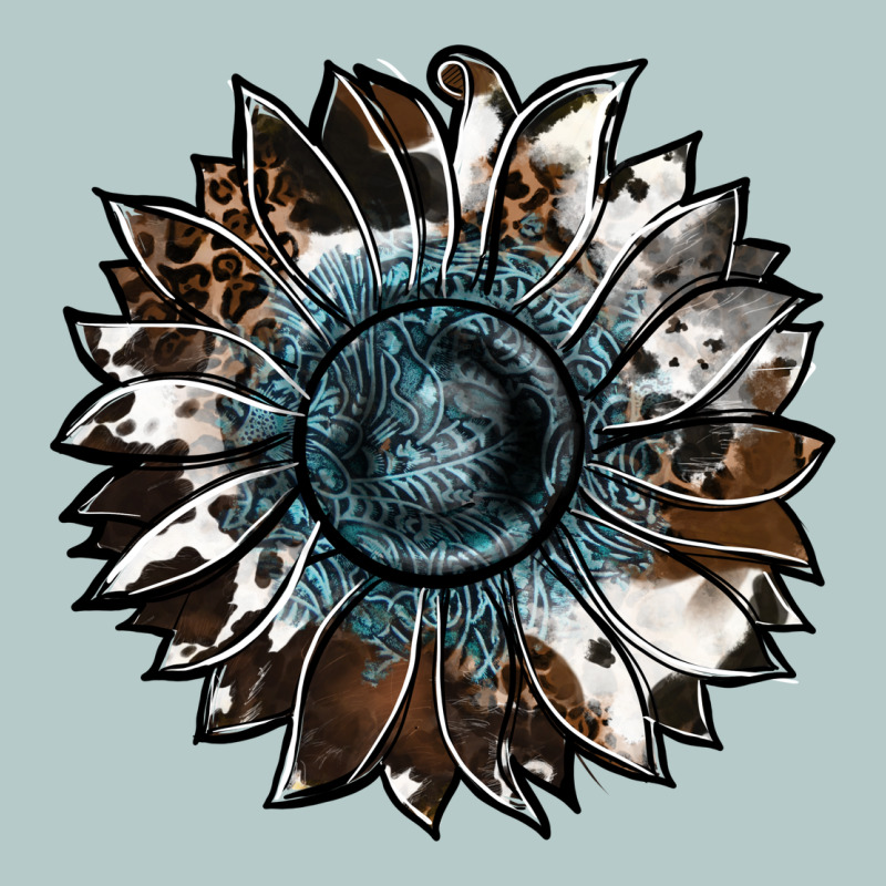 Cowhide Leopard And  Leather Sunflower Heavy Core Tee by RanaPortraitStore | Teevron