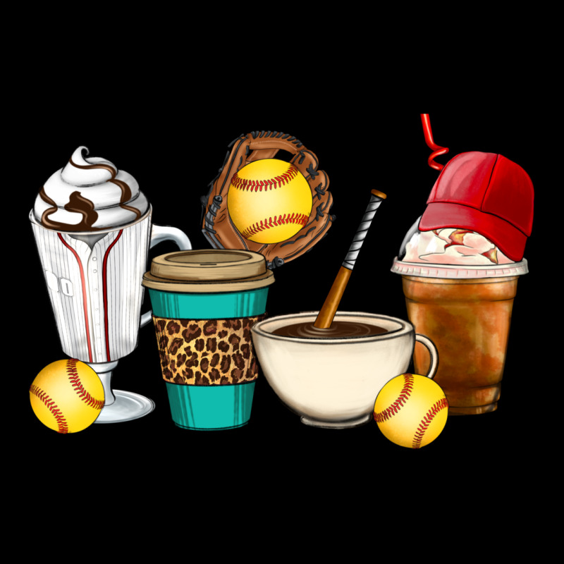 Softball Coffee Cups Long Sleeve Tee by Artiststas | Teevron