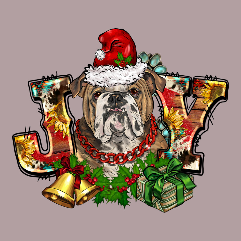 Christmas Joy English Bulldog Vintage Hoodie by BarkalooDesign | Teevron