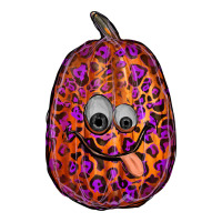 Watercolor Pumpkin Leopard Zipper Hoodie | Teevron