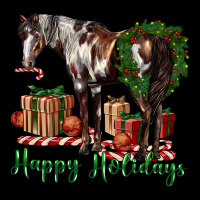 Happy Holidays Mustang Horse Ladies Tee | Teevron