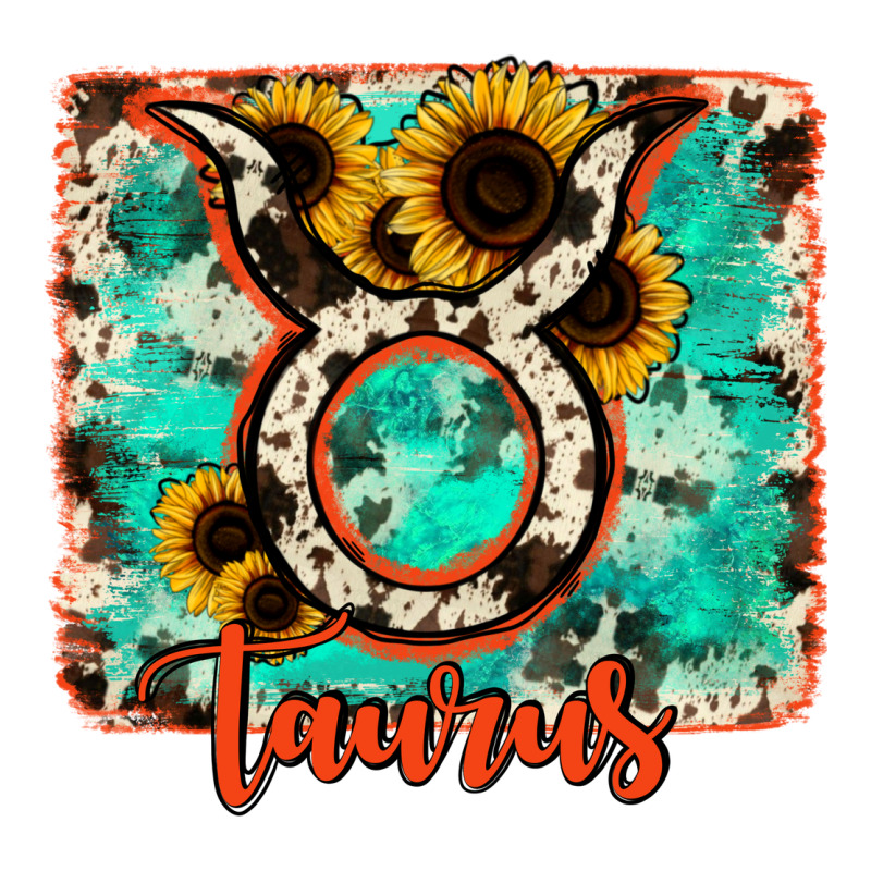 Taurus Turquoise Cowhide Zipper Hoodie by RanaPortraitStore | Teevron
