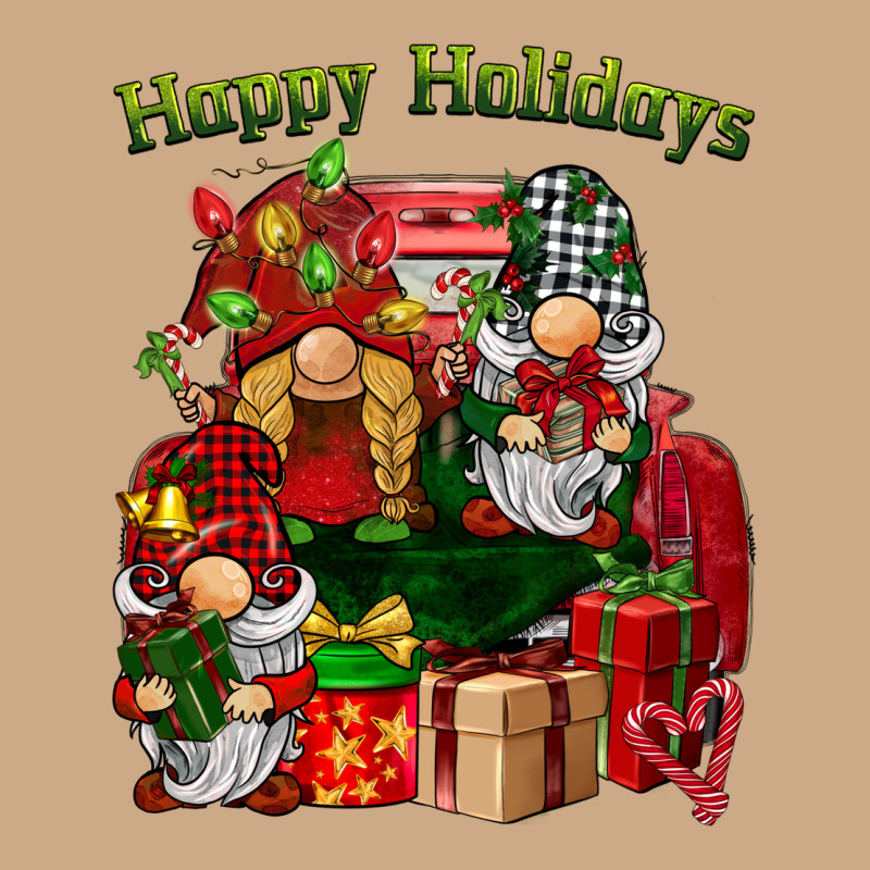 Happy Holidays Gnomes Truck Vintage Hoodie by BarkalooDesign | Teevron