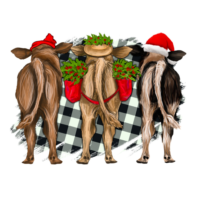 Christmas Heifers Back View Zipper Hoodie by RanaPortraitStore | Teevron