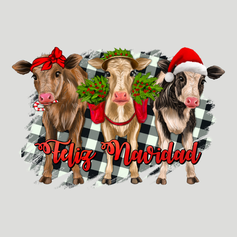 Feliz Navidad Heifers Front View Zipper Hoodie by RanaPortraitStore | Teevron
