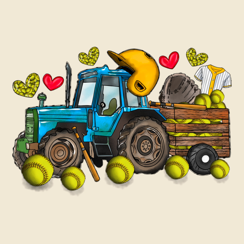 Softball Tractor Ladies Tee by SublimationCraftShop | Teevron