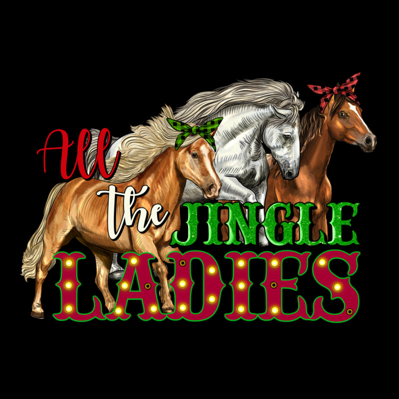 All The Jingle Ladies Christmas Horses Ladies Tee by LillyAllenDesigns | Teevron