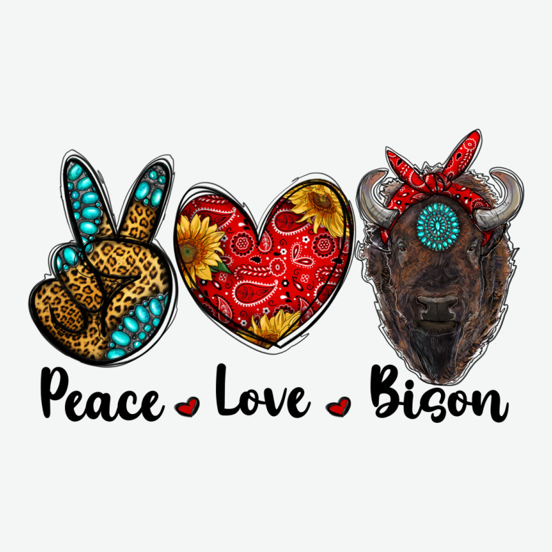 Peace Love Bison Urban Heavy Tee by RanaPortraitStore | Teevron