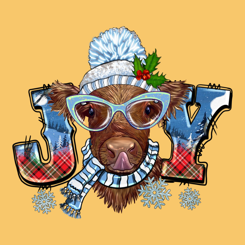 Christmas Snow Cow Joy Vintage Hoodie by BarkalooDesign | Teevron