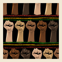Melanin Rised Fist Seamless Pattern Premium Tee | Teevron