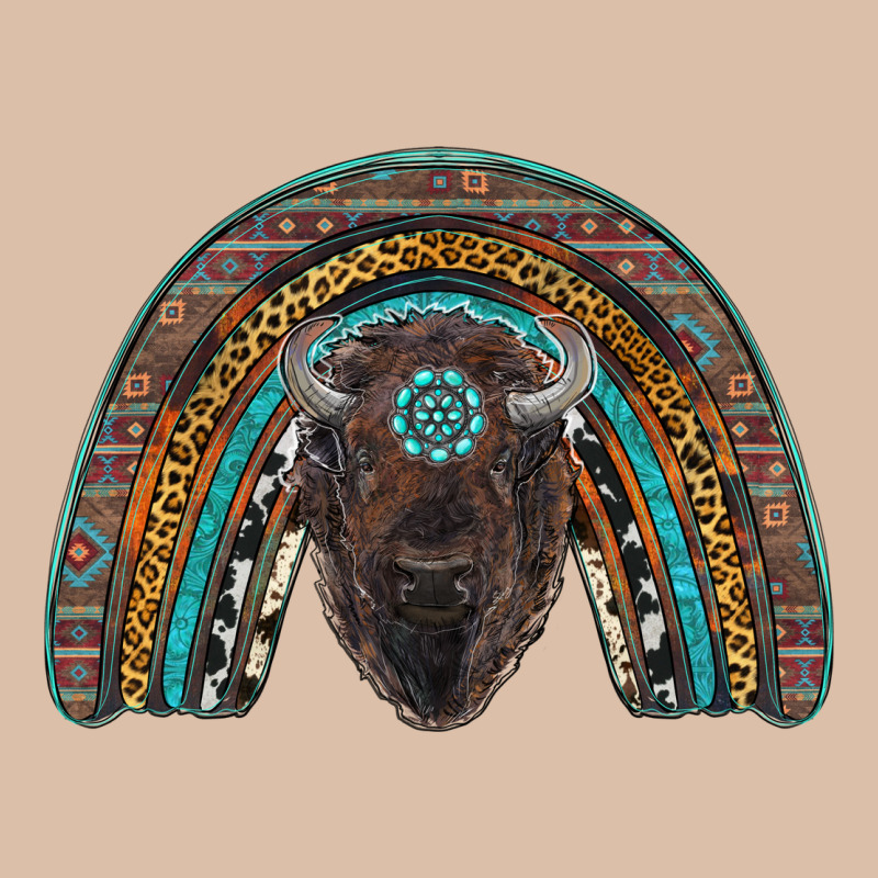 Western Rainbow With Bison Urban Heavy Tee by RanaPortraitStore | Teevron