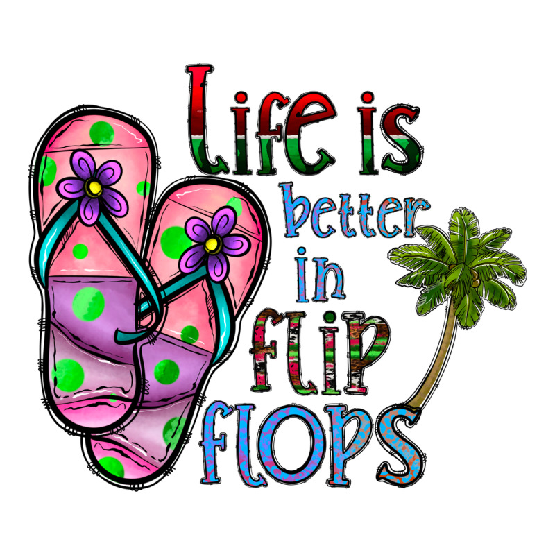 Life Is Better İn Flip Flops Urban Heavy Tee by CowhideDigitalArt | Teevron