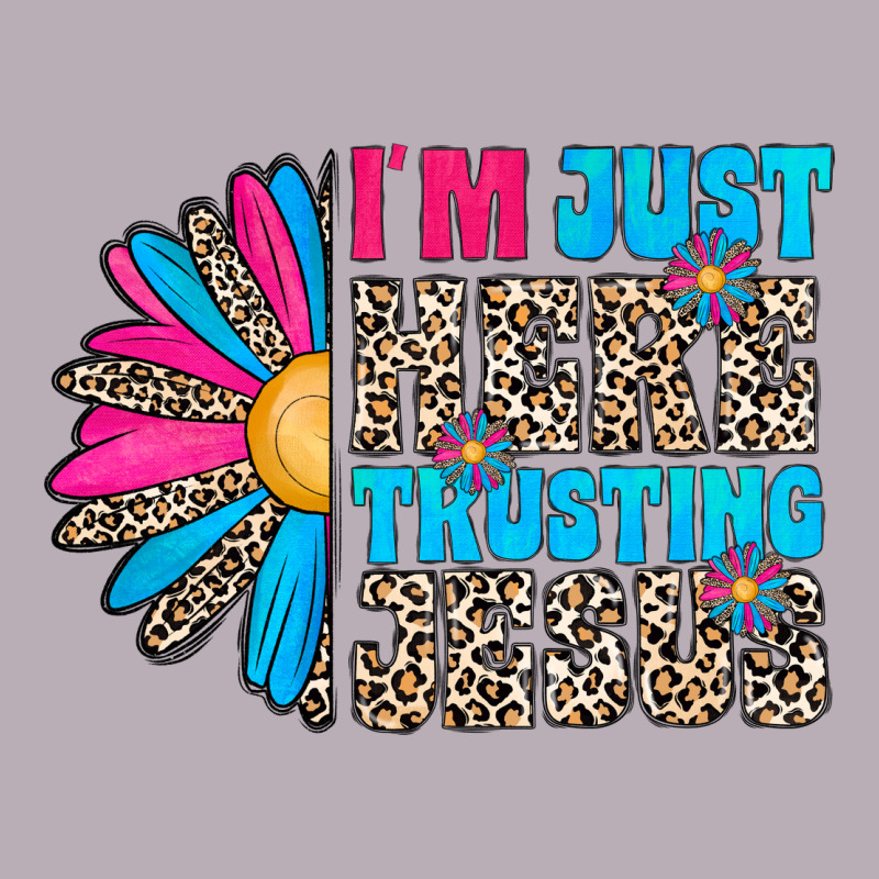 Im Just Here Trusting Jesus Vintage Tee by CowhideDigitalArt | Teevron