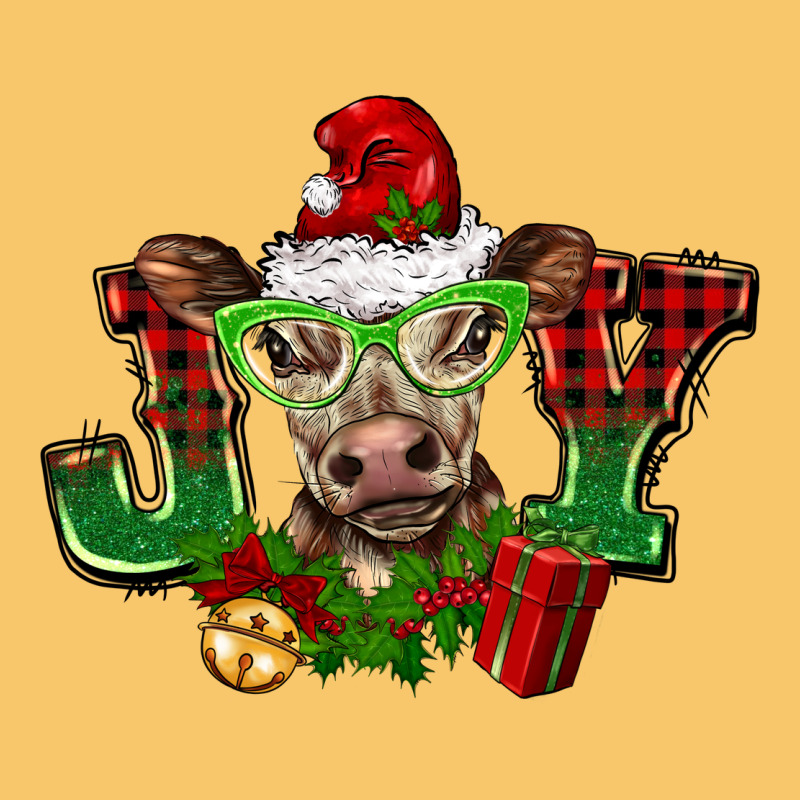 Christmas Joy Cow Vintage Hoodie by BarkalooDesign | Teevron