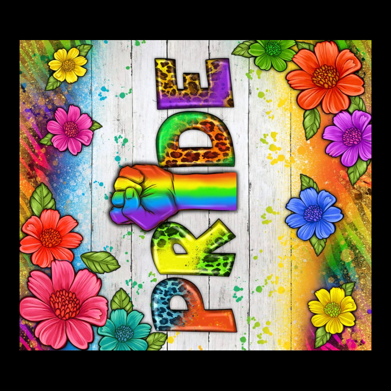 Lgbtq+ Pride With Flower Tumbler Heavy Core Tee by BundleAndBundleShop | Teevron