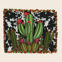 Aztec Cowhide Cacti Zipper Hoodie | Teevron