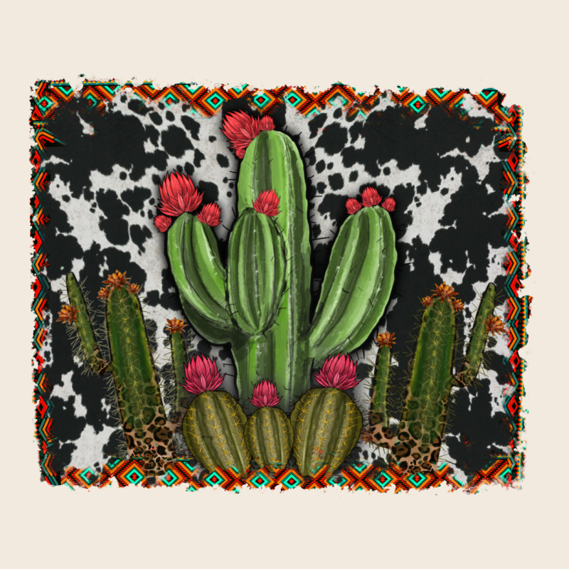 Aztec Cowhide Cacti Zipper Hoodie by RanaPortraitStore | Teevron