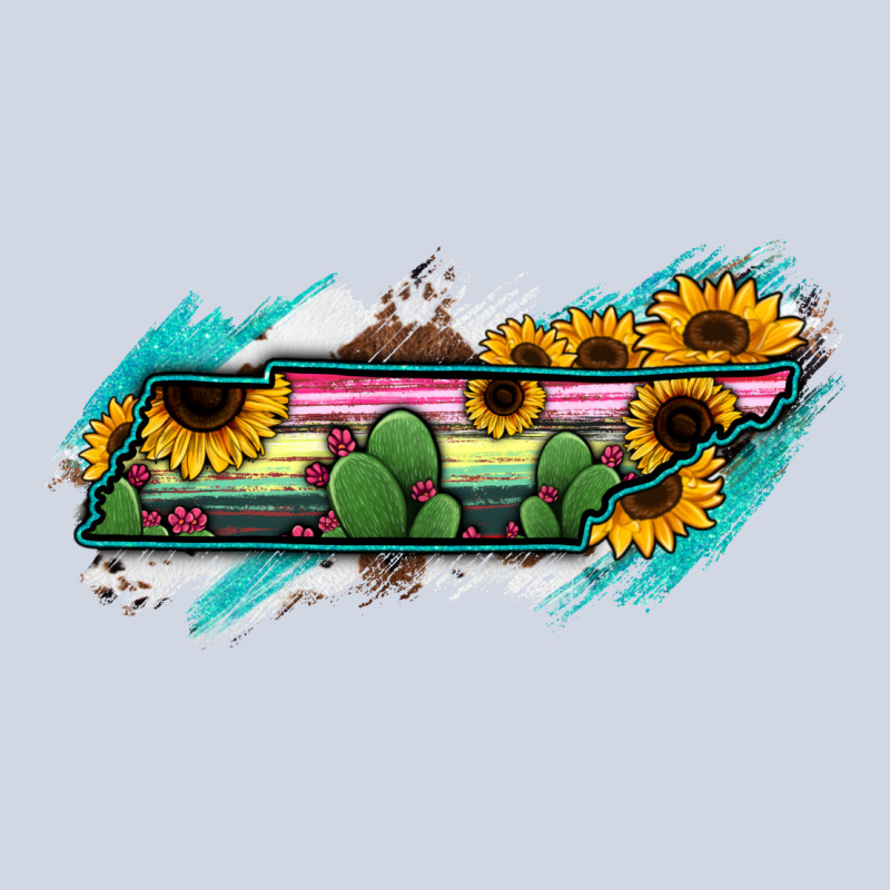 Tennessee Map Sunflower Cactus Serape Premium Sweatshirt by RanaPortraitStore | Teevron
