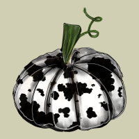 Watercolor Cowhide Halloween Pumpkin Heavy Core Tee | Teevron