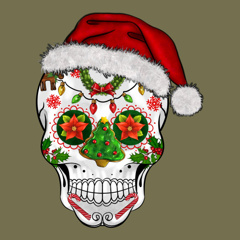 Sugar Skull  Christmas Vintage Hoodie by BarkalooDesign | Teevron