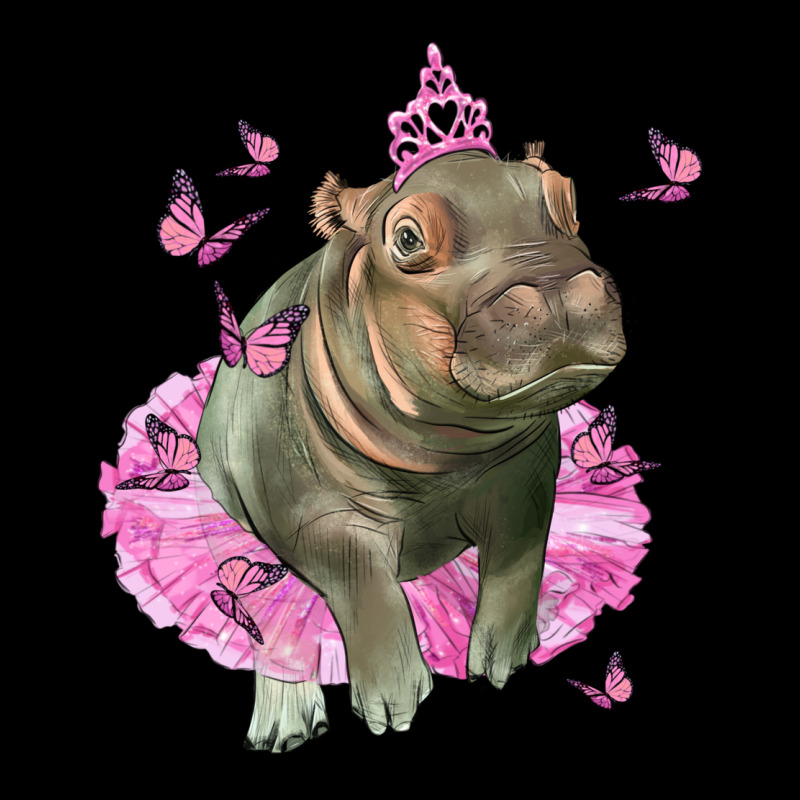 Baby Hippo With Tutu Ladies Tee by LillyAllenDesigns | Teevron