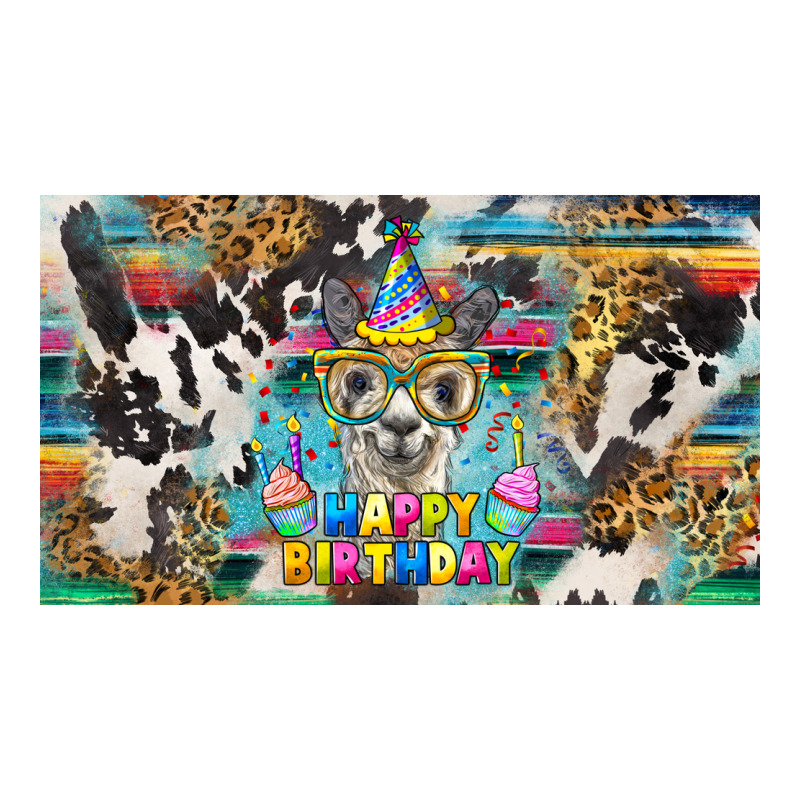 Happy Birthday Alpaca Blue Cup Premium Hoodie by BarkalooDesign | Teevron