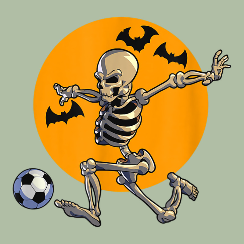 Skeleton Soccer Player Funny Halloween Blood Moon Urban Heavy Tee by DesignPulse | Teevron