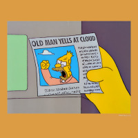 The Simpsons Old Man Yells At Cloud Newspaper V1 Urban Heavy Tee | Teevron