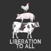 Liberation To All Vegan Vegetarian Food Animal Love Urban Heavy Tee | Teevron
