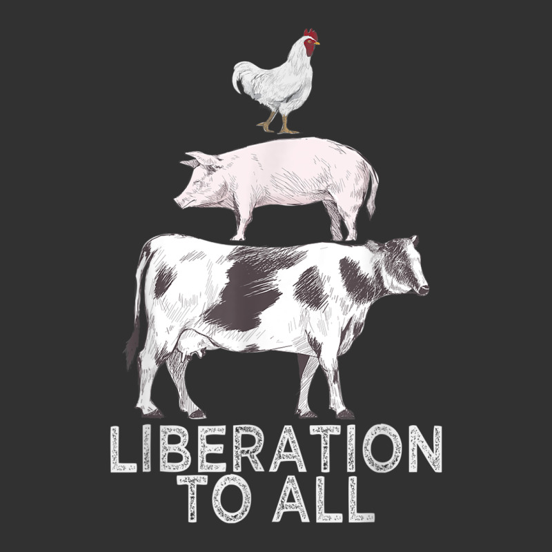 Liberation To All Vegan Vegetarian Food Animal Love Urban Heavy Tee by PixelWave | Teevron