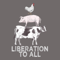 Liberation To All Vegan Vegetarian Food Animal Love Urban Heavy Tee | Teevron