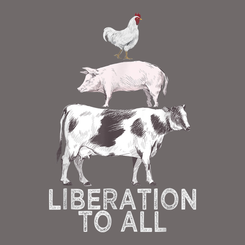 Liberation To All Vegan Vegetarian Food Animal Love Urban Heavy Tee by PixelWave | Teevron