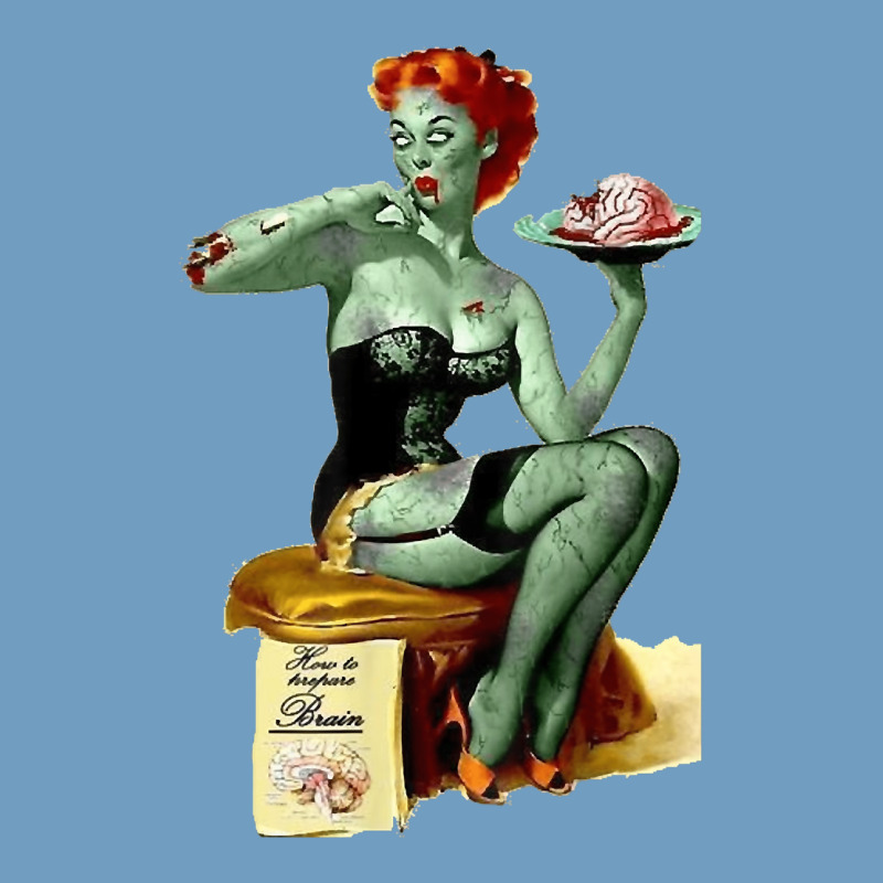 Zombie Pin Up Girl Halloween Urban Heavy Tee by Craftify | Teevron