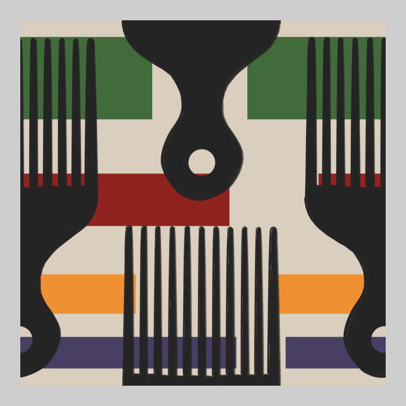Afro Comb Seamless Pattern Premium Tee by BundleAndBundleShop | Teevron