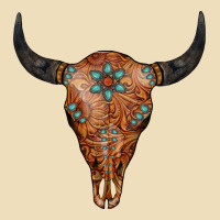 Western Tooled Leather Bull Skull Premium Hoodie | Teevron
