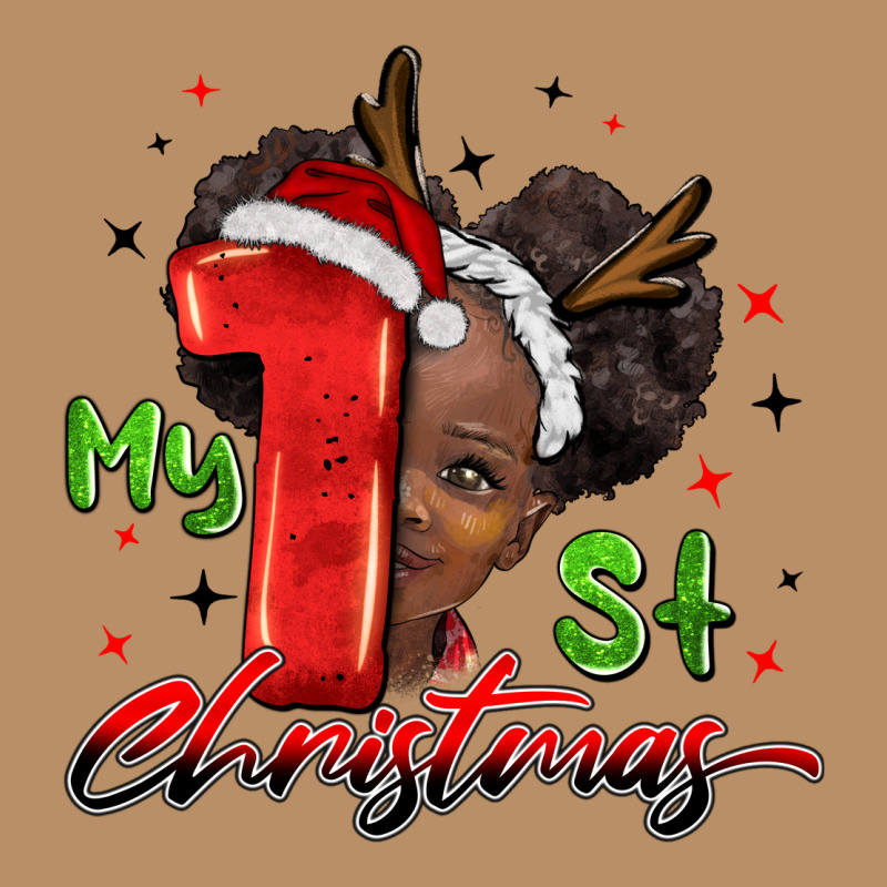 My First Christmas African Girl Vintage Hoodie by BarkalooDesign | Teevron