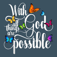 With God All Things Are Possible  Religious Butterfly Art Urban Heavy Tee | Teevron