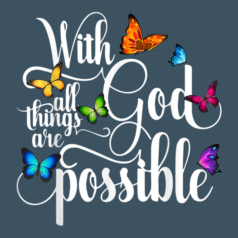 With God All Things Are Possible  Religious Butterfly Art Urban Heavy Tee by InspiraDesign | Teevron