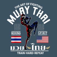 Thailand American Flag Muay Thai Boxing Train Hard Repeat T Shirt Urban Heavy Tee | Teevron