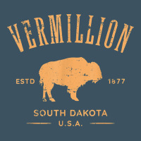 Vermillion South Dakota Bison Distressed Design T Shirt Urban Heavy Tee | Teevron