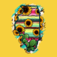 Illinois Map Sunflower Cactus Serape Premium Sweatshirt | Teevron