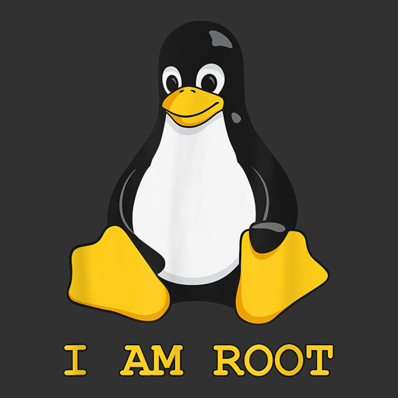 Linux Mascot Tux The Penguin I Am Root Tshirt Men Women Kids Urban Heavy Tee by PixelFlow | Teevron