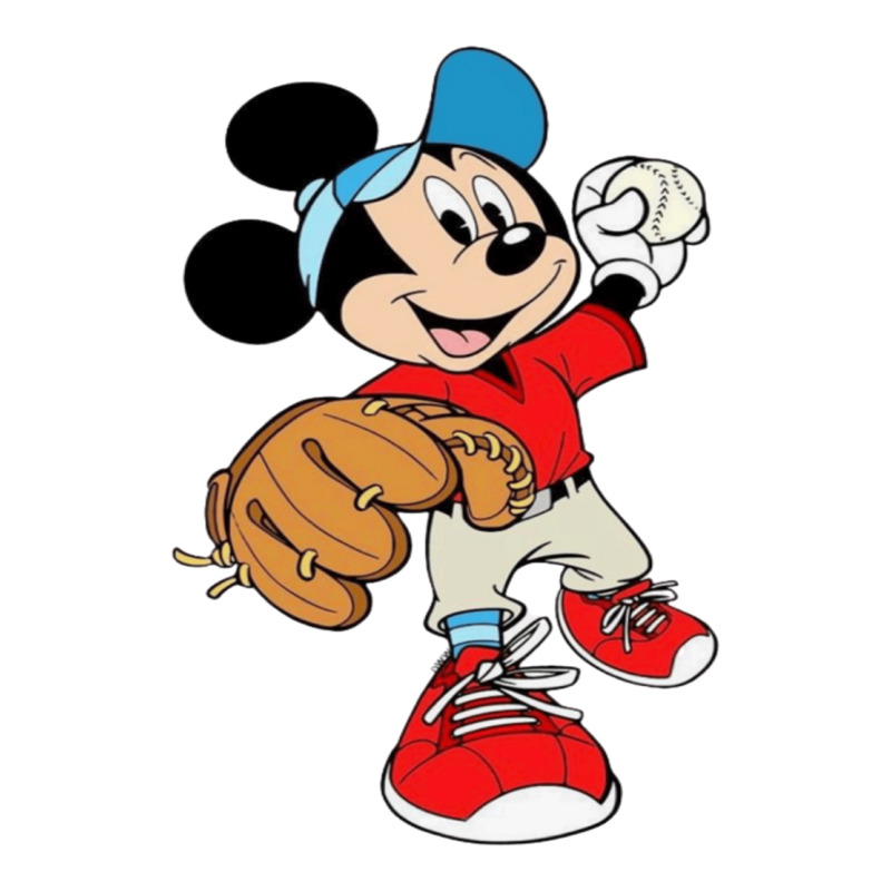 Micky-playing-baseball-cartoon-illustration-- Urban Heavy Tee by PixelFlow | Teevron