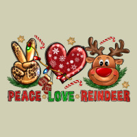 Peace Love Reindeer Christmas Heavy Core Tee | Teevron