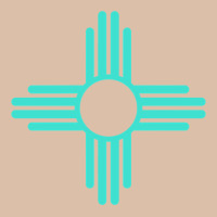 New Mexico Zia Sun In Turquoise Blue Urban Heavy Tee | Teevron