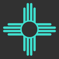 New Mexico Zia Sun In Turquoise Blue Urban Heavy Tee | Teevron