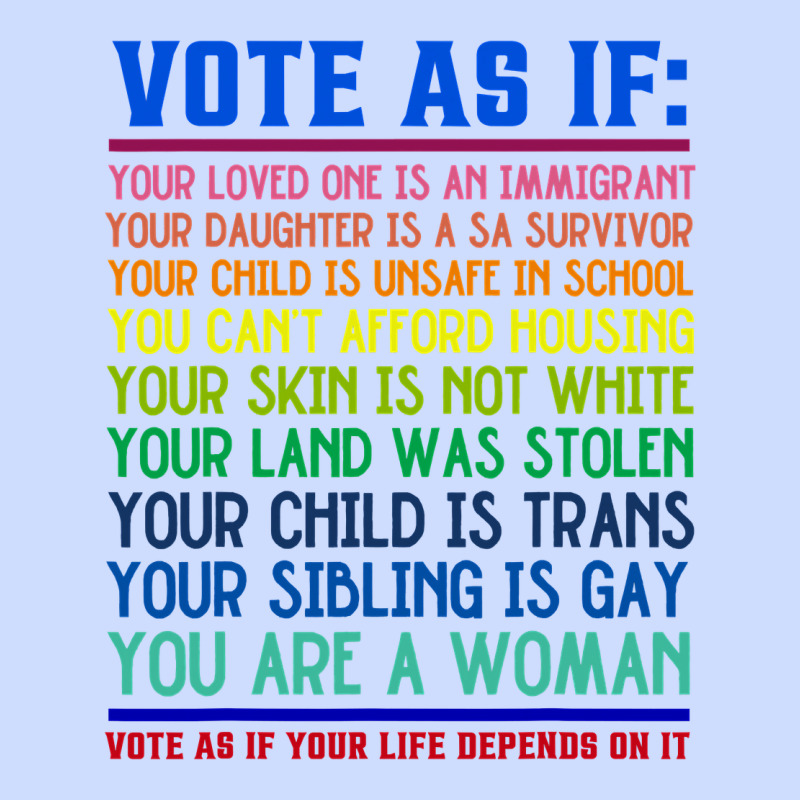 Vote As If Your Life Depends On It Human Rights Urban Heavy Tee by SnappyArt | Teevron