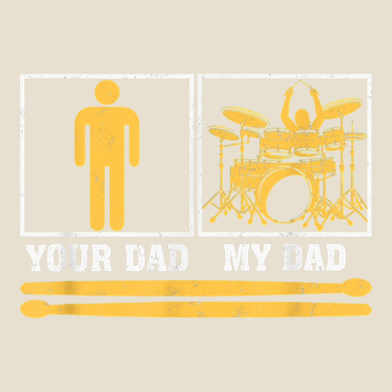 Mens My Dad Is A Drummer Your Dad Not Drum Player Father's Day T Shirt Urban Heavy Tee by SnappyArt | Teevron