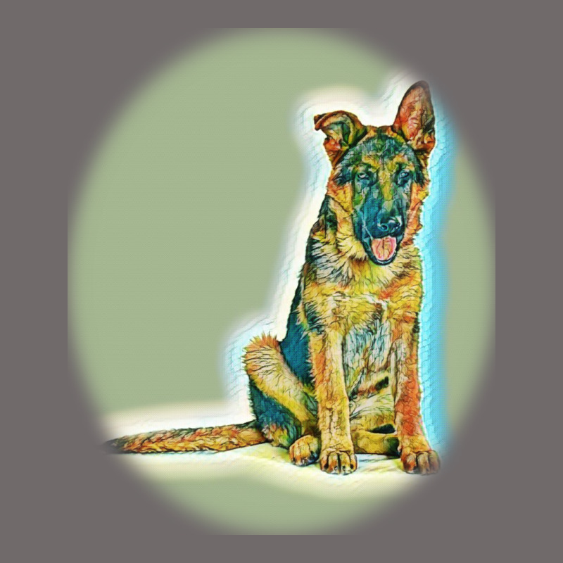 German Shepherd Isolated On Whot. Urban Heavy Tee by SnappyArt | Teevron