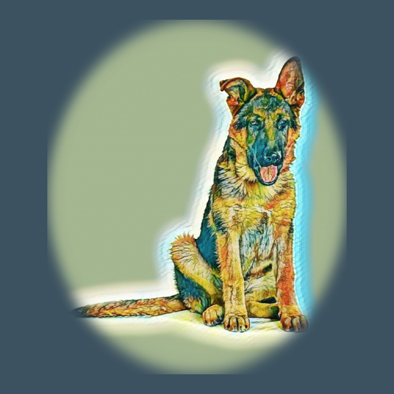 German Shepherd Isolated On Whot. Urban Heavy Tee by SnappyArt | Teevron